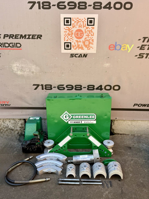 Greenlee 777 1/4 - 4 inch Rigid Hyd. Pipe Conduit Bender W/ Greenlee 975 Pump #2