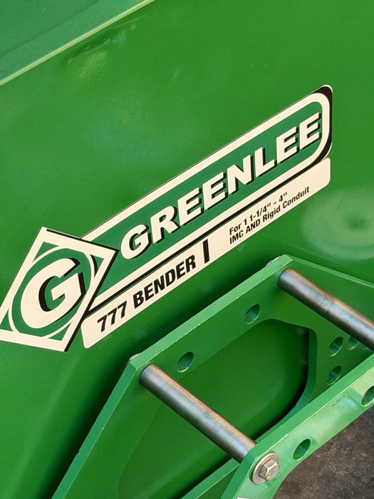 Greenlee 777 1/4 - 4 inch Rigid Hyd. Pipe Conduit Bender W/ Greenlee 975 Pump #2