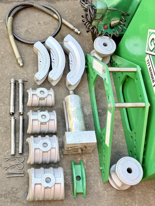 Greenlee 777 1/4 - 4 inch Rigid Hyd. Pipe Conduit Bender W/ Greenlee 975 Pump #2