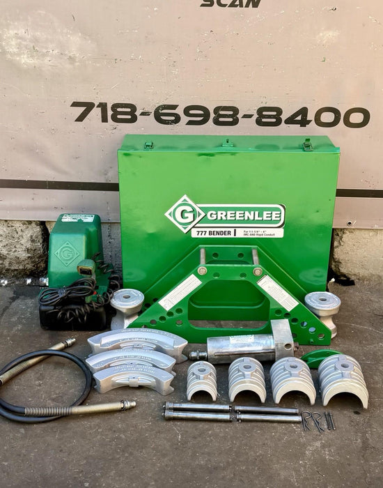 Greenlee 777 1/4 - 4 inch Rigid Hyd. Pipe Conduit Bender W/ Greenlee 975 Pump #2