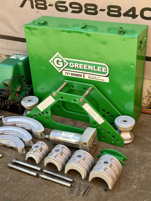 Greenlee 777 1/4 - 4 inch Rigid Hyd. Pipe Conduit Bender W/ Greenlee 975 Pump #2