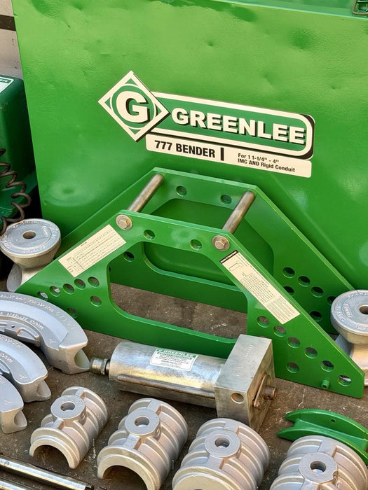 Greenlee 777 1/4 - 4 inch Rigid Hyd. Pipe Conduit Bender W/ Greenlee 975 Pump #2