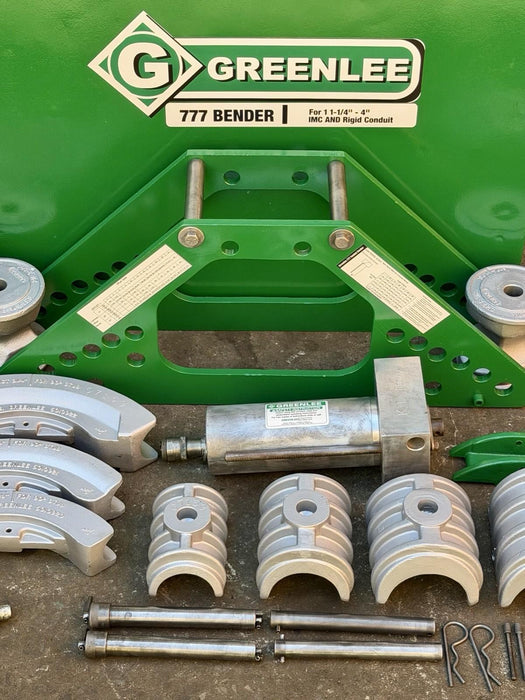 Greenlee 777 1/4 - 4 inch Rigid Hyd. Pipe Conduit Bender W/ Greenlee 975 Pump #2
