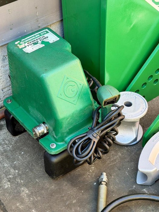 Greenlee 777 1/4 - 4 inch Rigid Hyd. Pipe Conduit Bender W/ Greenlee 975 Pump #2