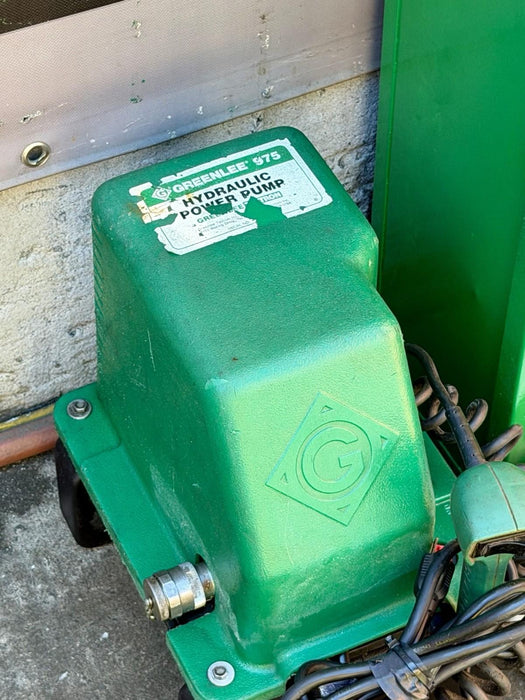 Greenlee 777 1/4 - 4 inch Rigid Hyd. Pipe Conduit Bender W/ Greenlee 975 Pump #2