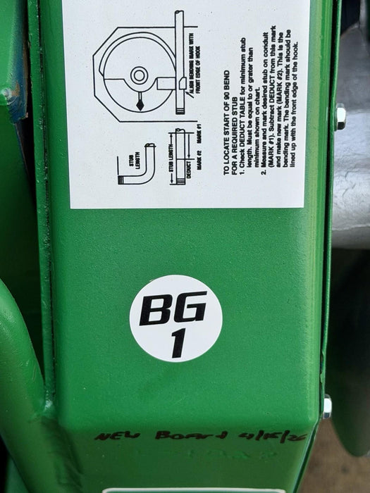 Greenlee 555 Conduit Pipe Bender 1/2"-2" EMT Shoes & Rollers NEW BOARD! BG1