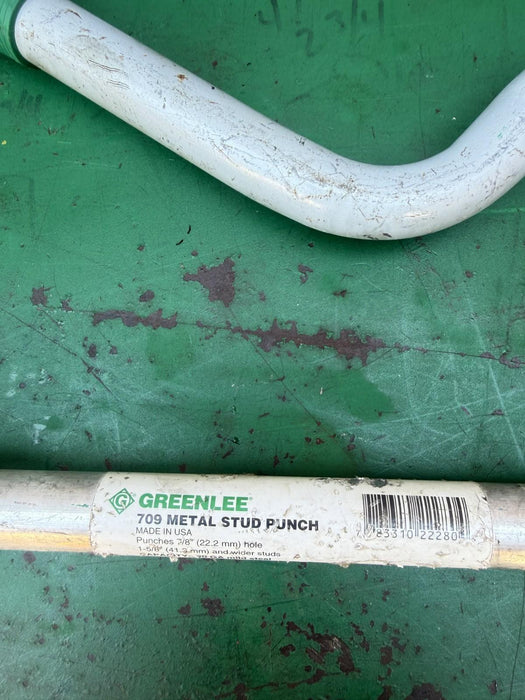 Greenlee 709 Metal Stud Punch Knock Out Tool  7/8" Hole  Heavy Duty  USA #4