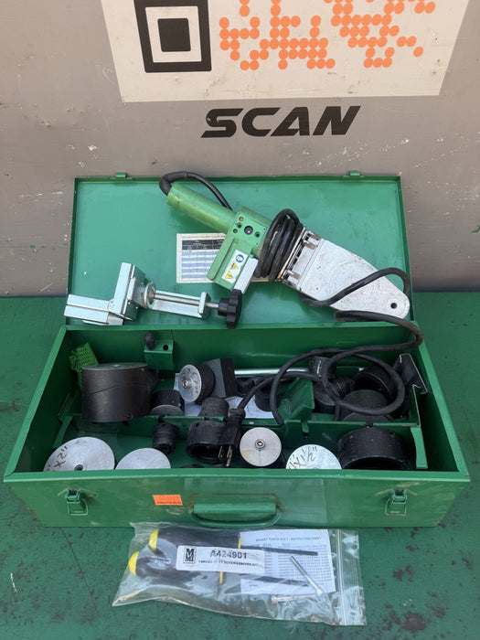 McElroy 20-63mm Socket Heater Plastic Pipe Fusion Kit 238501 w/ Case