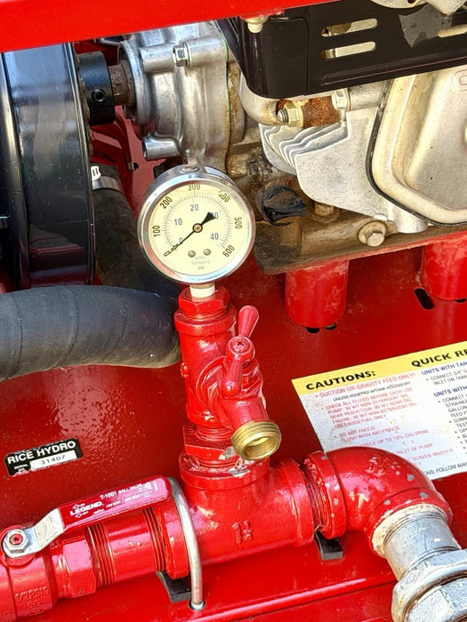 RICE HYDRO DPH-56/250 HYDROSTATIC TEST PUMP 56GPM  250PSI, HONDA 13HP ENGINE #1