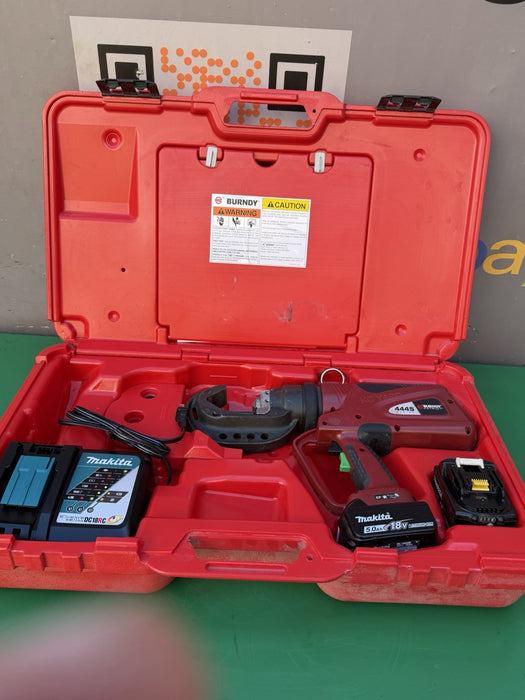 Burndy Patriot 444S Series Battery Actuated Hydraulic Crimping Tool w/ Batteries