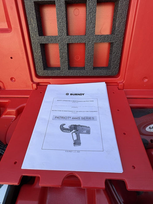 Burndy Patriot 444S Series Battery Actuated Hydraulic Crimping Tool w/ Batteries