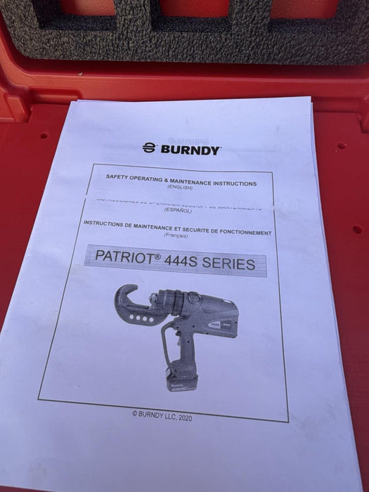 Burndy Patriot 444S Series Battery Actuated Hydraulic Crimping Tool w/ Batteries