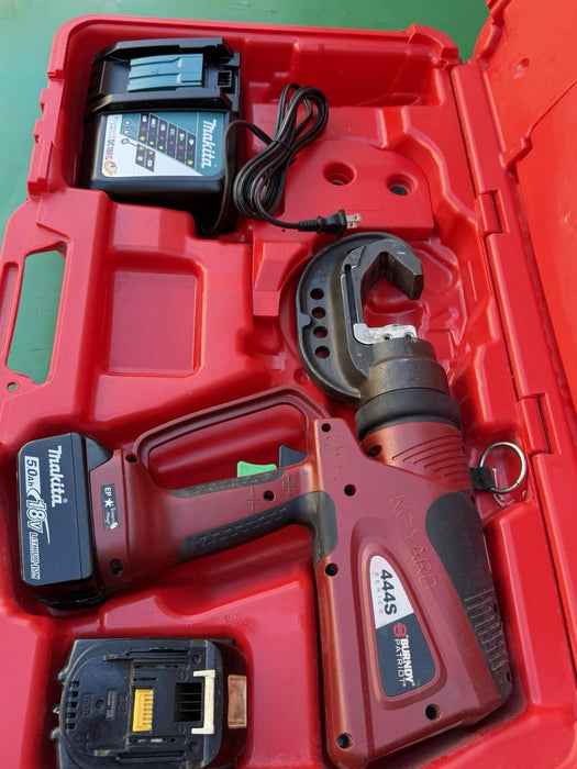 Burndy Patriot 444S Series Battery Actuated Hydraulic Crimping Tool w/ Batteries