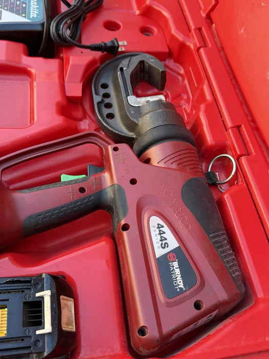 Burndy Patriot 444S Series Battery Actuated Hydraulic Crimping Tool w/ Batteries