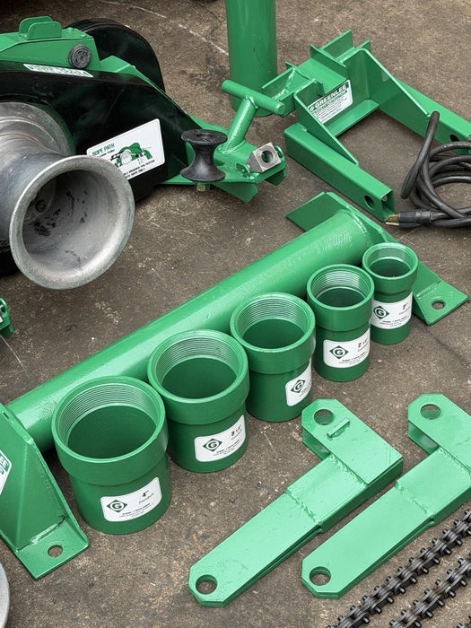 Greenlee 6001 6000 LBS Super Tugger Cable Puller Set Great Condition BG1
