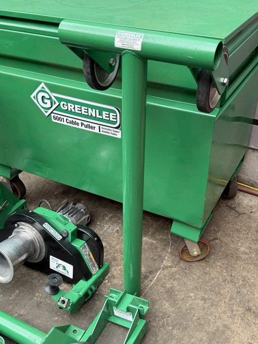 Greenlee 6001 6000 LBS Super Tugger Cable Puller Set Great Condition BG1