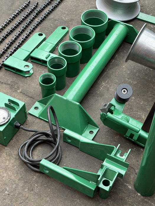 Greenlee 6001 6000 LBS Super Tugger Cable Puller Set Great Condition BG1