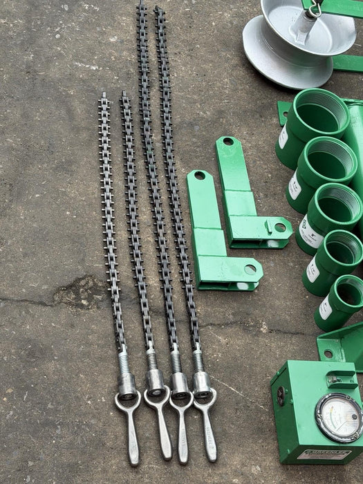Greenlee 6001 6000 LBS Super Tugger Cable Puller Set Great Condition BG1
