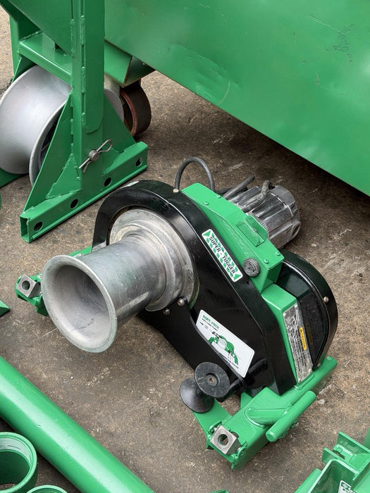 Greenlee 6001 6000 LBS Super Tugger Cable Puller Set Great Condition BG1