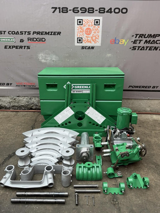 Greenlee 885 Hydraulic Pipe Bender 1-1/4 - 5 Rigid IMC, 960 Pump 1802 Table Mint bg3