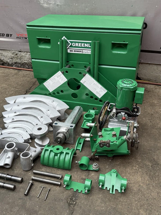 Greenlee 885 Hydraulic Pipe Bender 1-1/4 - 5 Rigid IMC, 960 Pump 1802 Table Mint bg3