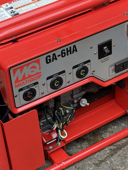 Multiquip MQ Generator GA-6HR  6000 Watts 120/240V Honda Motor Works Great MINT