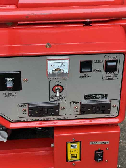Multiquip MQ Generator GA-6HR  6000 Watts 120/240V Honda Motor Works Great MINT