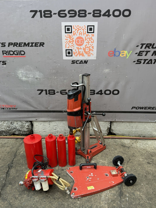 Hilti DD 200 Concrete Diamond Core Drill Rig With Stand, Pump, 4 Bits, Nice  BG4