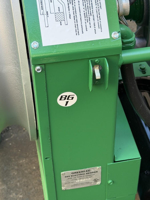 Greenlee 555 Conduit Pipe Bender 1/2"-2" RIGID & IMC   Works Great