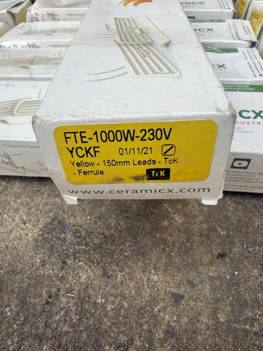 Ceramicx FTE-1000W-230V Infrared Heaters LOT OF 15 Brand New Units.