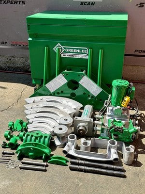 Greenlee 885 Hydraulic Pipe Bender 1-1/4 - 5 Rigid IMC, 960 Pump 1802 Table Mint