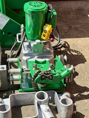 Greenlee 885 Hydraulic Pipe Bender 1-1/4 - 5 Rigid IMC, 960 Pump 1802 Table Mint