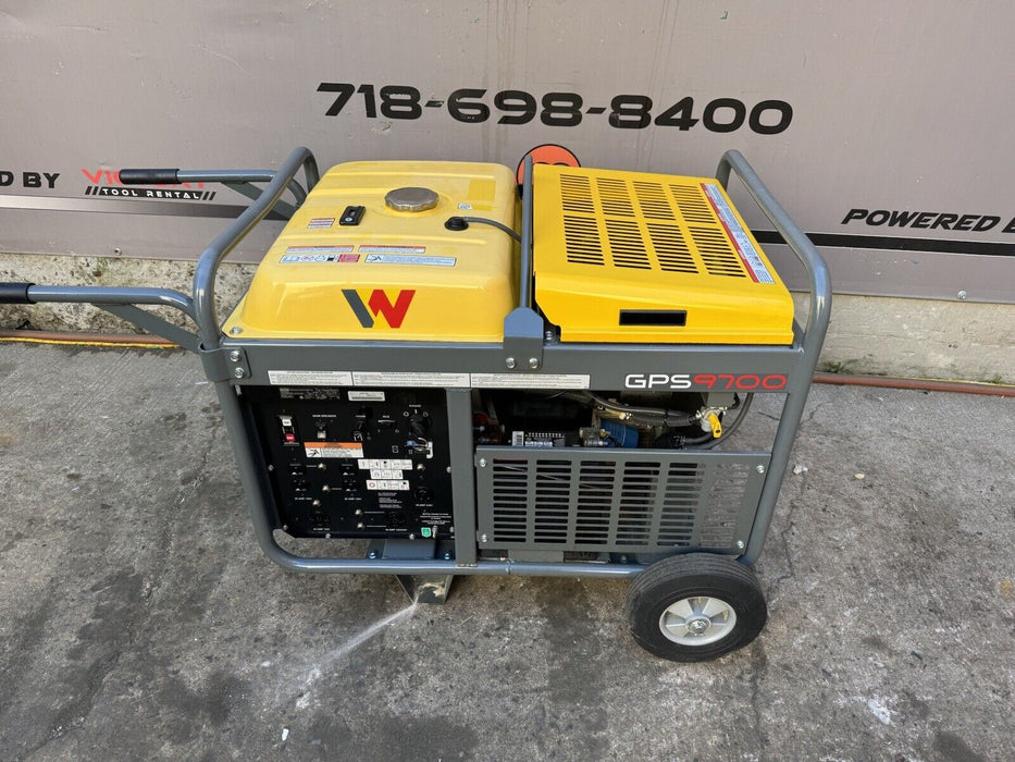 Wacker Neuson GPS9700  10,000 Watt Portable Generator Wheels 25 HRS