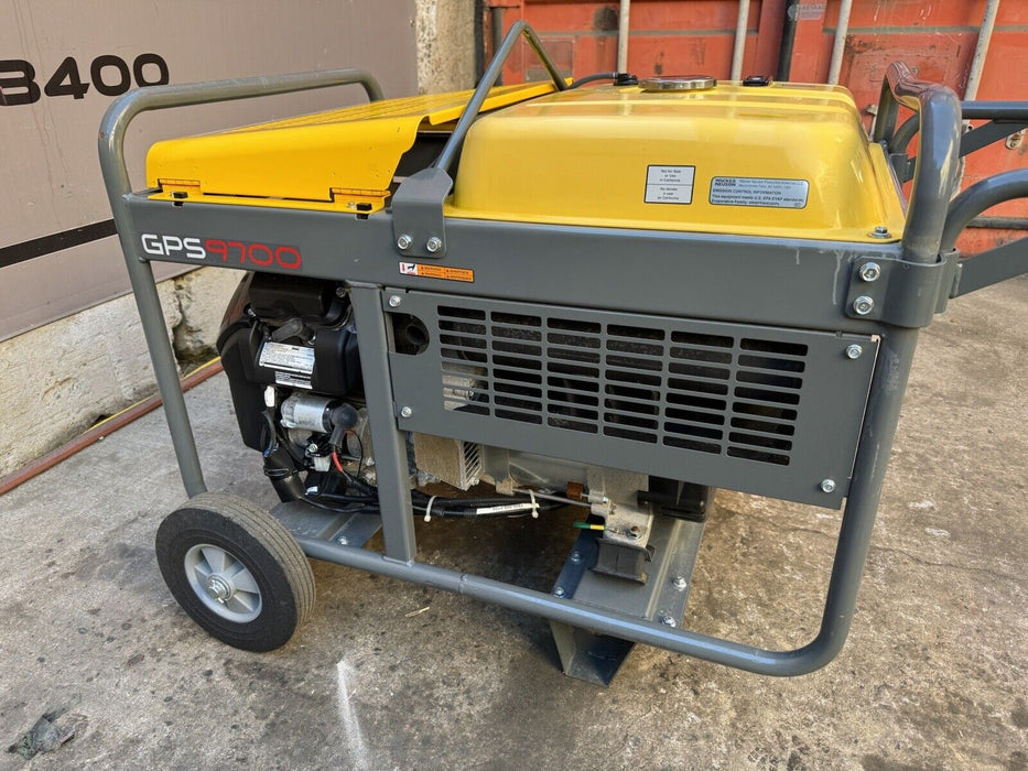 Wacker Neuson GPS9700  10,000 Watt Portable Generator Wheels 25 HRS