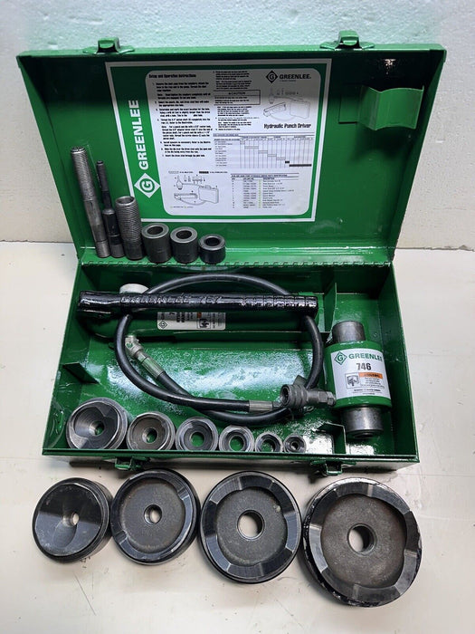 Greenlee 7310SB Slug Buster KO Knockout Punch Set 1/2" - 4" , 767 Pump, Case #1