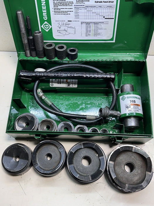 Greenlee 7310SB Slug Buster KO Knockout Punch Set 1/2" - 4" , 767 Pump, Case #1