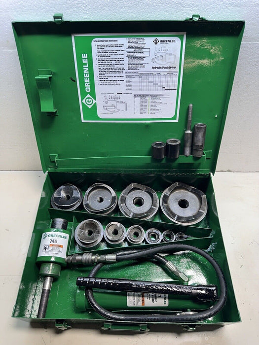 Greenlee 7310SB Slug Buster KO Knockout Punch Set 1/2" - 4" , 767 Pump, Case #2