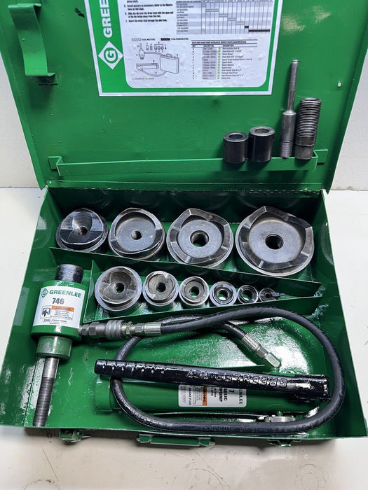 Greenlee 7310SB Slug Buster KO Knockout Punch Set 1/2" - 4" , 767 Pump, Case #2