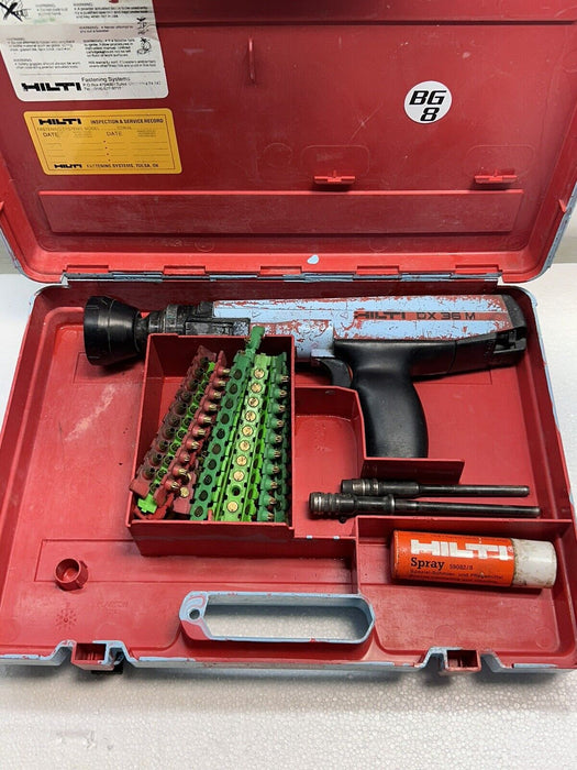 Hilti DX36M Powder Actuated Nail Stud Gun With Extras Works Great Ships ASAP