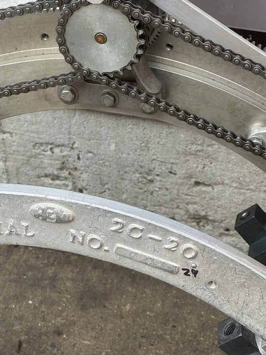 H&M 2C-20 Pipe Beveling Saddle Machine 12 - 20" + Bridge ,  Dogs, Chain Nice #29