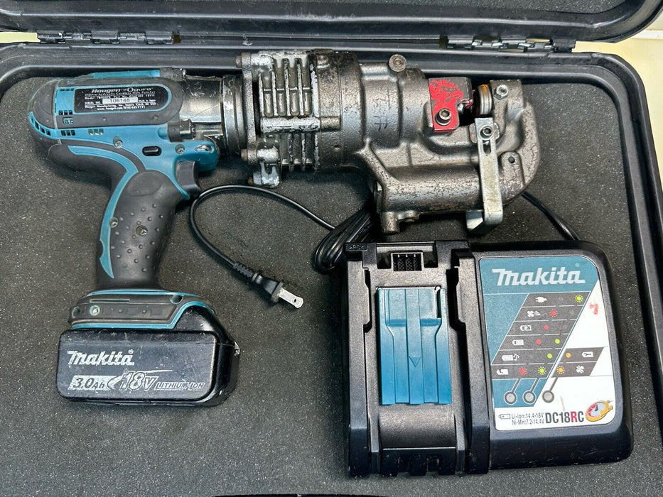 Hougen-Ogura Electro-Hydraulic Cordless 18V Punch Pro Model 76000PR Battery # 1