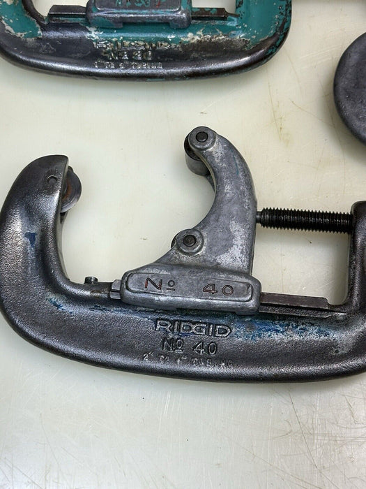 RIDGID Model No. 40 + No. 30 + No. 20 Screw Feed Tubing Pipe Cutter Lot Of 3