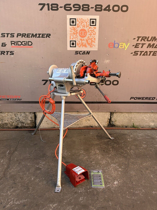 RIDGID 300 PIPE THREADING MACHINE + FOOT SWITCH , CARRIAGE NICE REFURBISHED #BG6