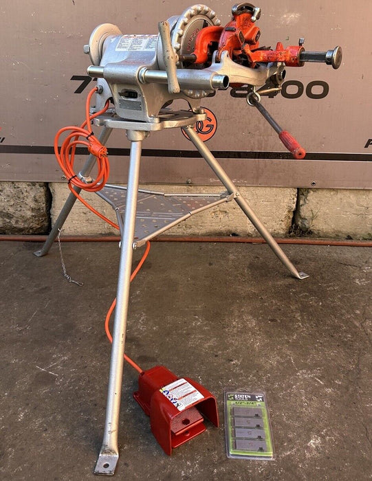 RIDGID 300 PIPE THREADING MACHINE + FOOT SWITCH , CARRIAGE NICE REFURBISHED #BG6