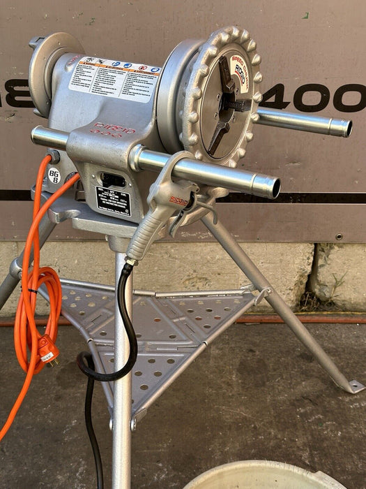 RIDGID 300 PIPE THREADING MACHINE + FOOT SWITCH , 12R DIES, Etc.REFURBISHED #BG8