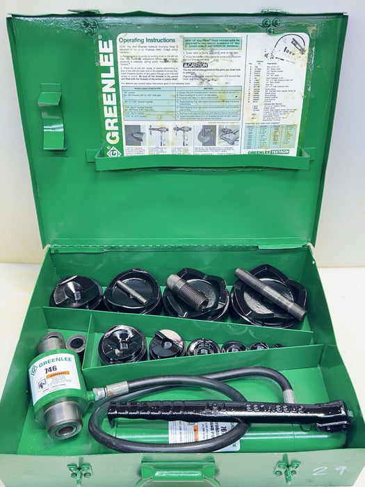 Greenlee 7310 SB Slug Buster KO Knockout Punch Set 1/2" - 4" , 767 Pump,  #29