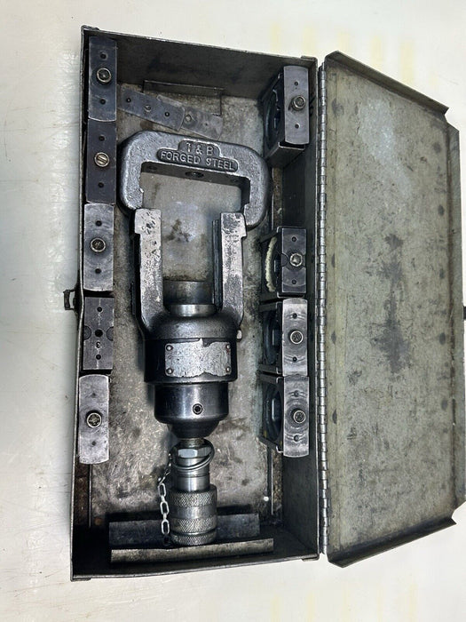 T&B Swivel Head Hydraulic Crimper W/ 9 Dies & Case, 12-TON