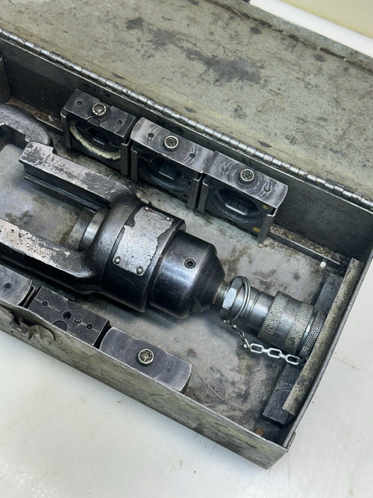 T&B Swivel Head Hydraulic Crimper W/ 9 Dies & Case, 12-TON