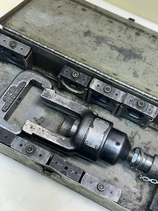 T&B Swivel Head Hydraulic Crimper W/ 9 Dies & Case, 12-TON
