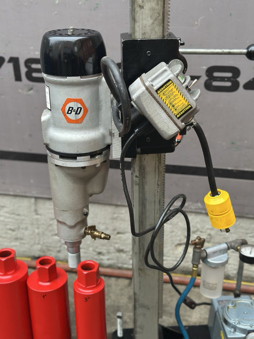 Husqvarna Target Concrete Diamond Core Drill Rig, B&D 2 Speed HD Motor + 5 Bits